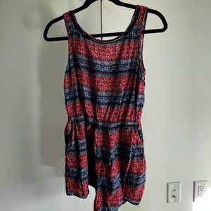 Blue and red romper size small